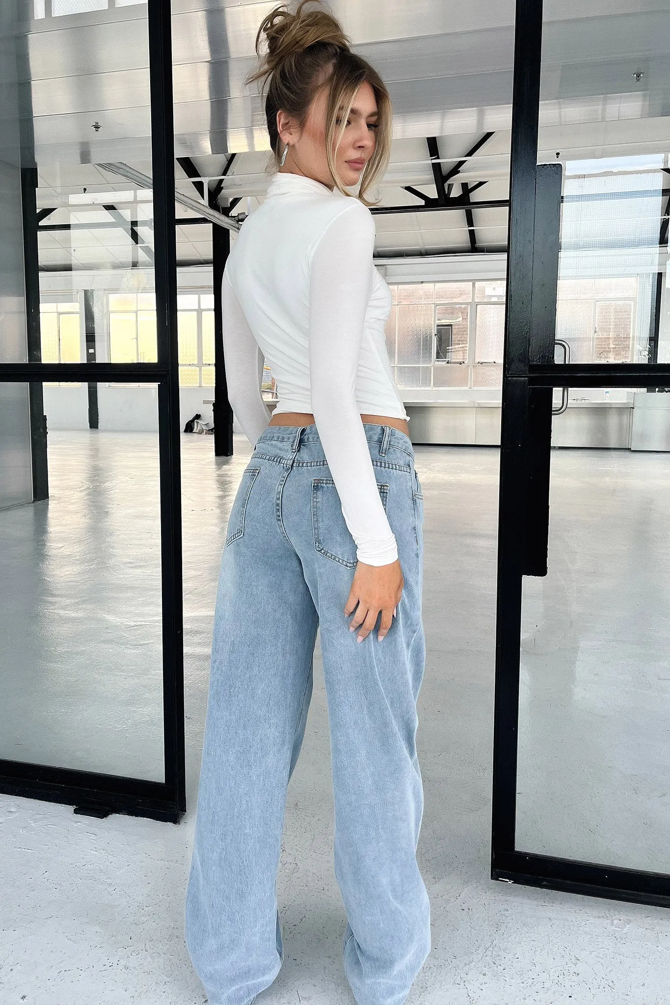 Impact - resistant vessels Caylee Long Sleeve Top - White