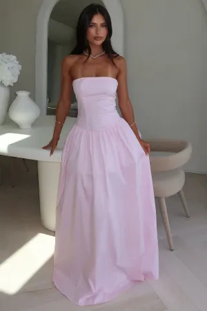 Iridessa Strapless Maxi Dress - Baby Pink Relaxed fit formal wear