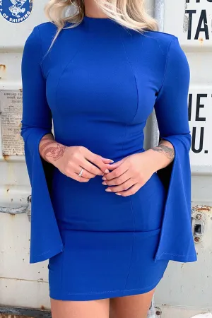 Square Neck Jackson Dress - Blue