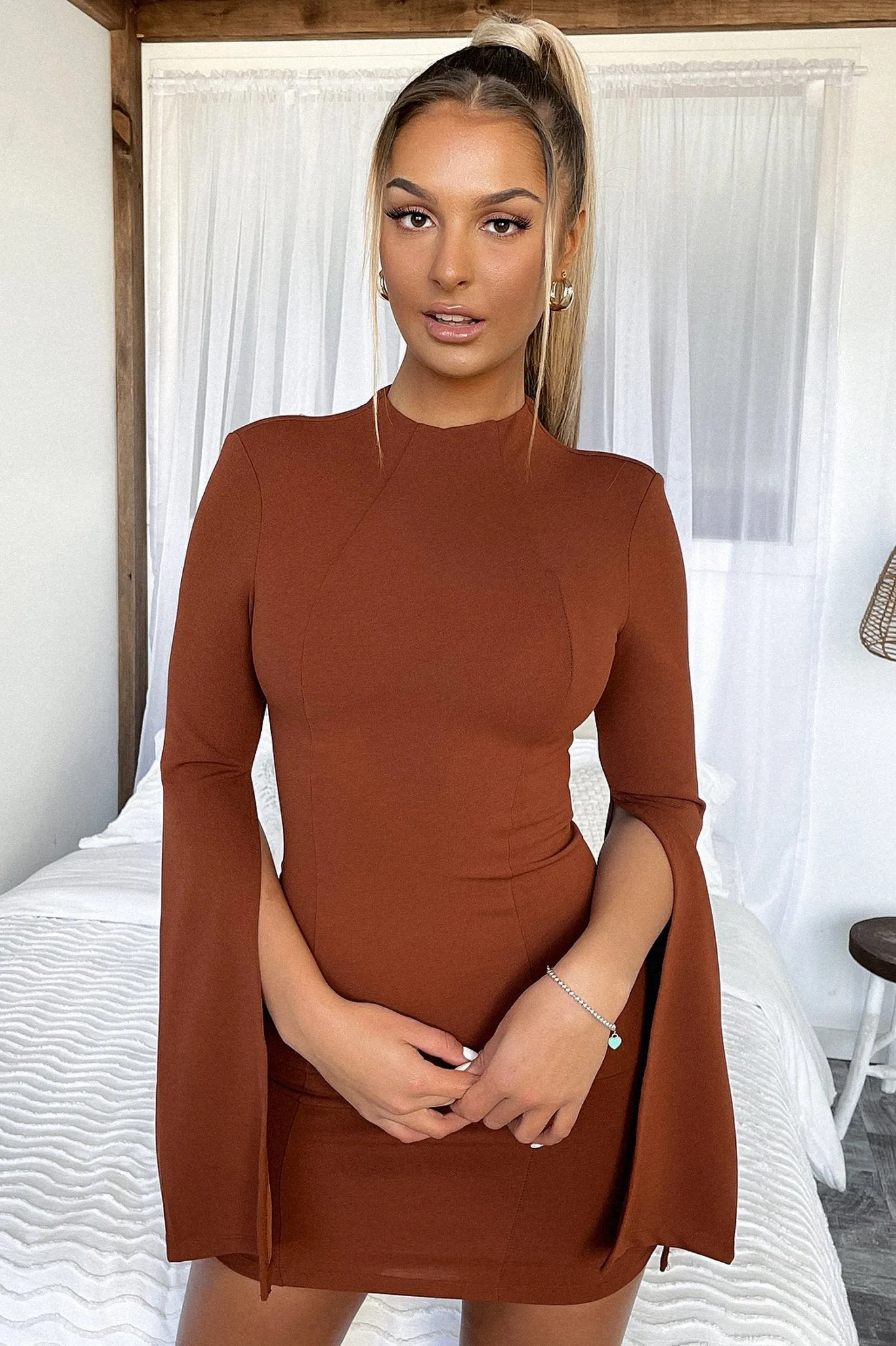 Jackson Dress - Brown Guest Shine