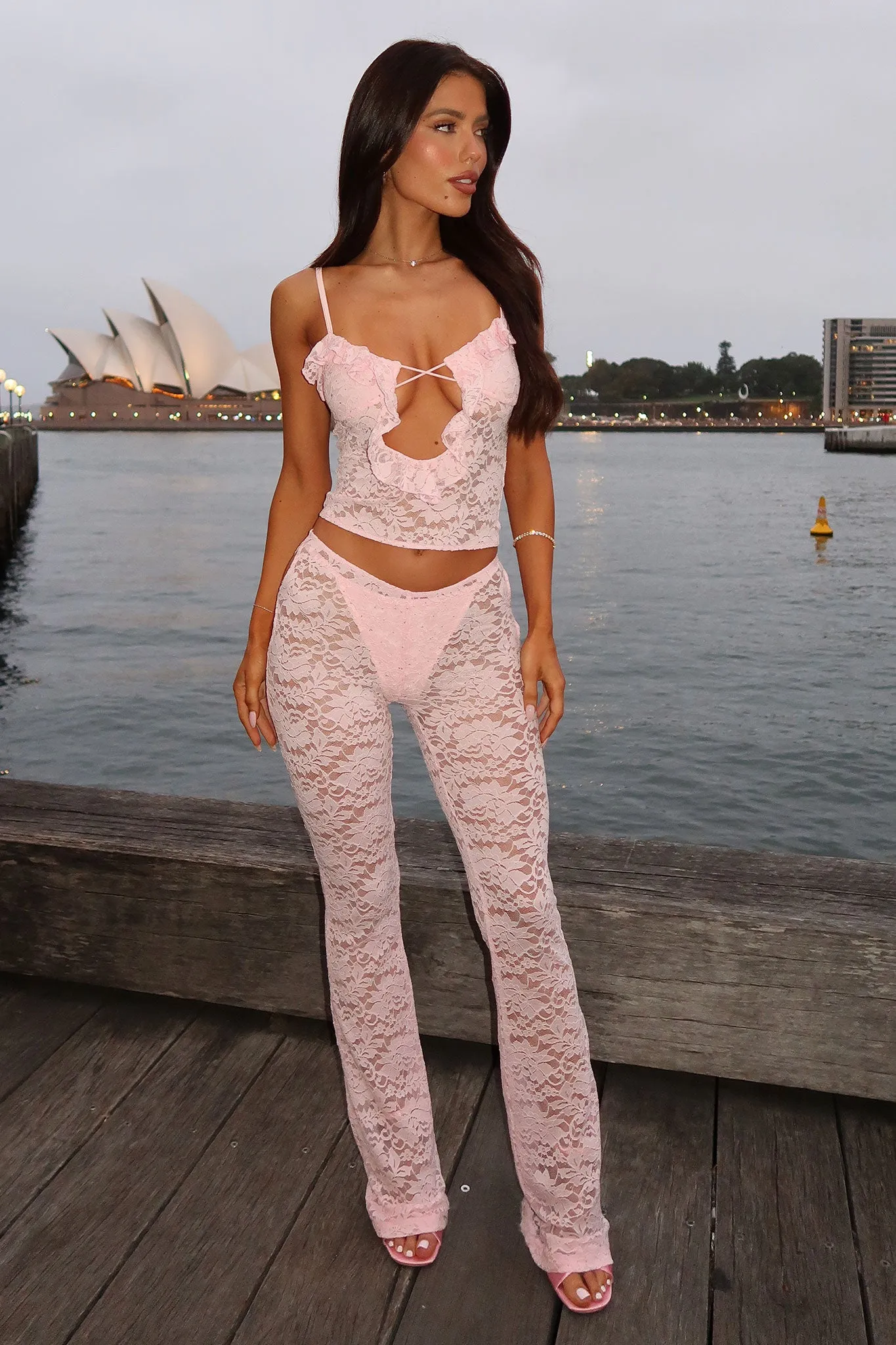 Jada Pants - Baby Pink Breathable Material
