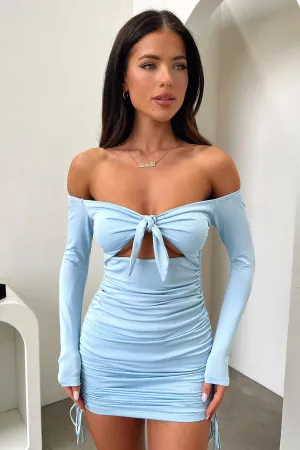 Youth Glow Jamee Long Sleeve Dress - Baby Blue