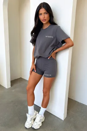 Jaska Bike Shorts - Charcoal Vintage Look