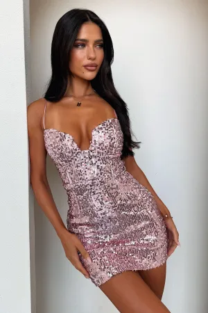 Quick Glam Grande Mini Dress - Pink