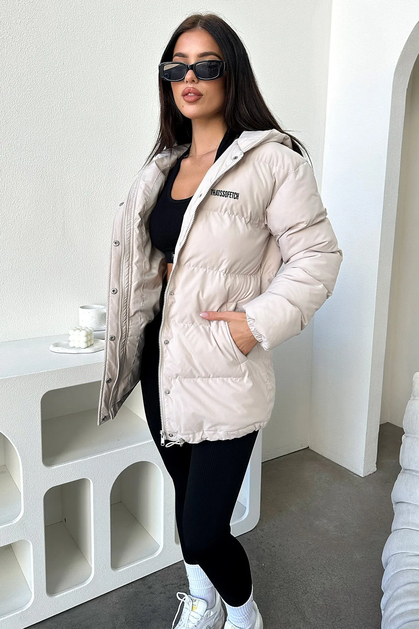 Julian Puffer Jacket - Bone Lightweight Comfort