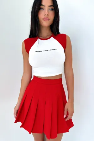 Eco Friendly Kareena Skirt - Red