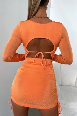 Kashvi Dress - Orange Bar Hopping Club Glow
