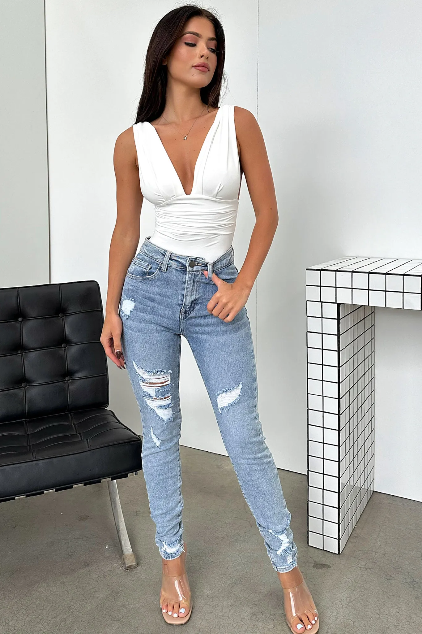 Katia Skinny Jeans - Blue Denim Smart Style