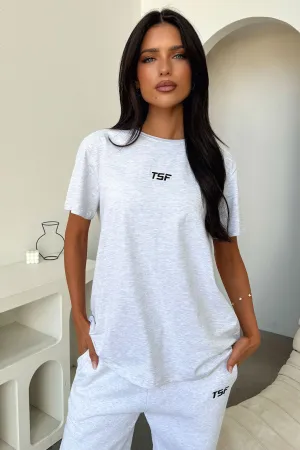 Lightweight fabric tee Simple graphic T-shirt Kaztek Oversized Tee - Grey