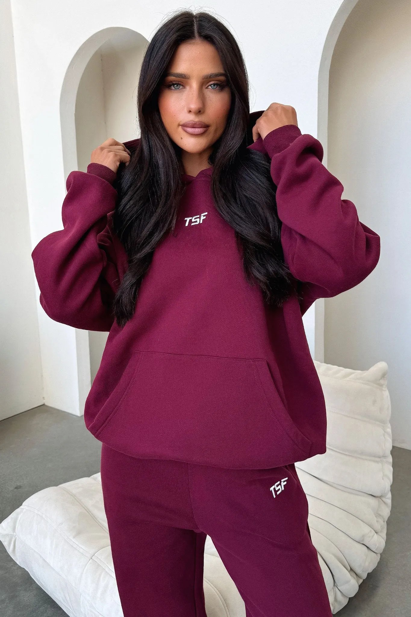 Kaztek Sweatpants - Maroon Straight Leg