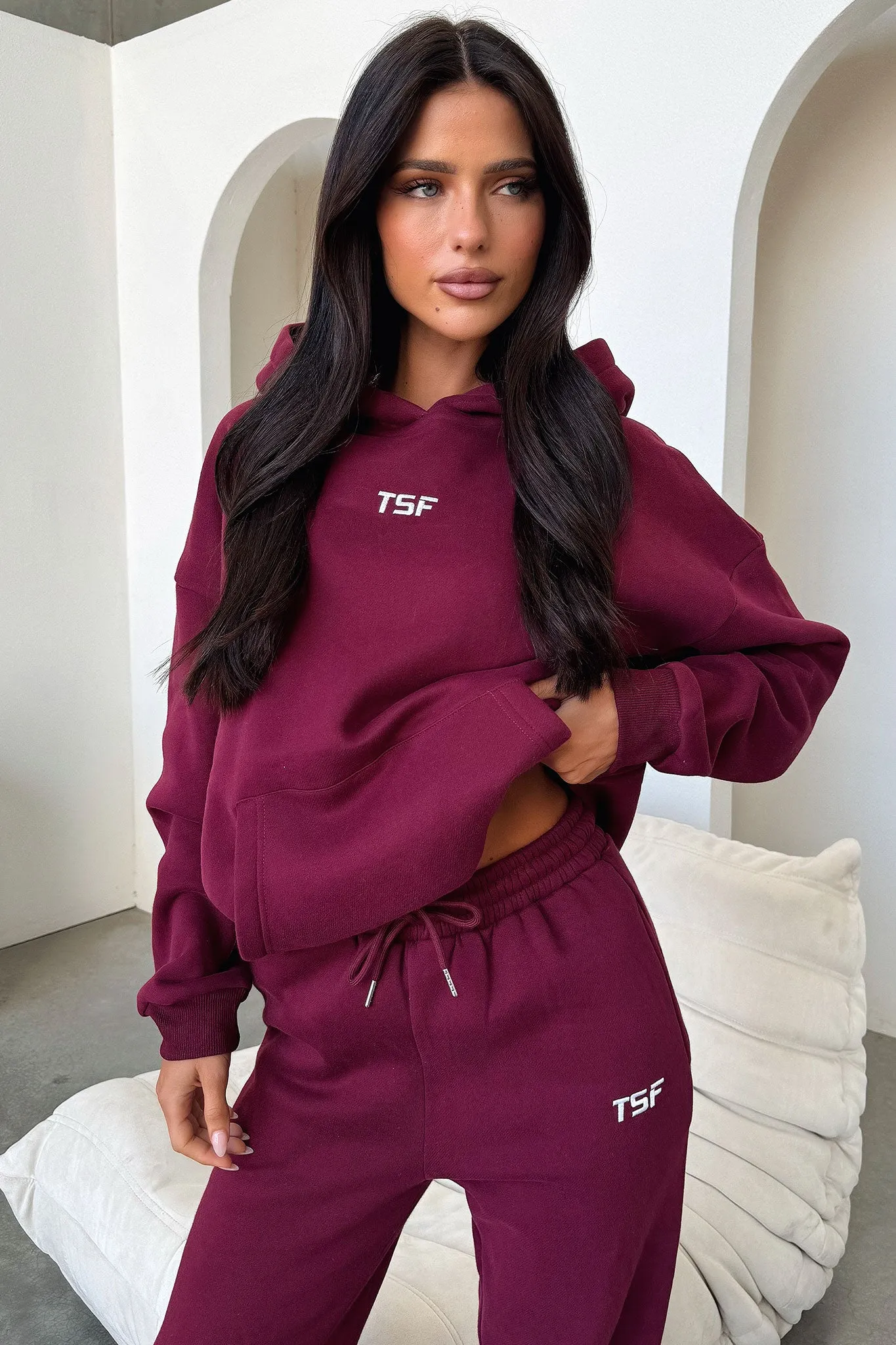 Kaztek Sweatpants - Maroon Straight Leg