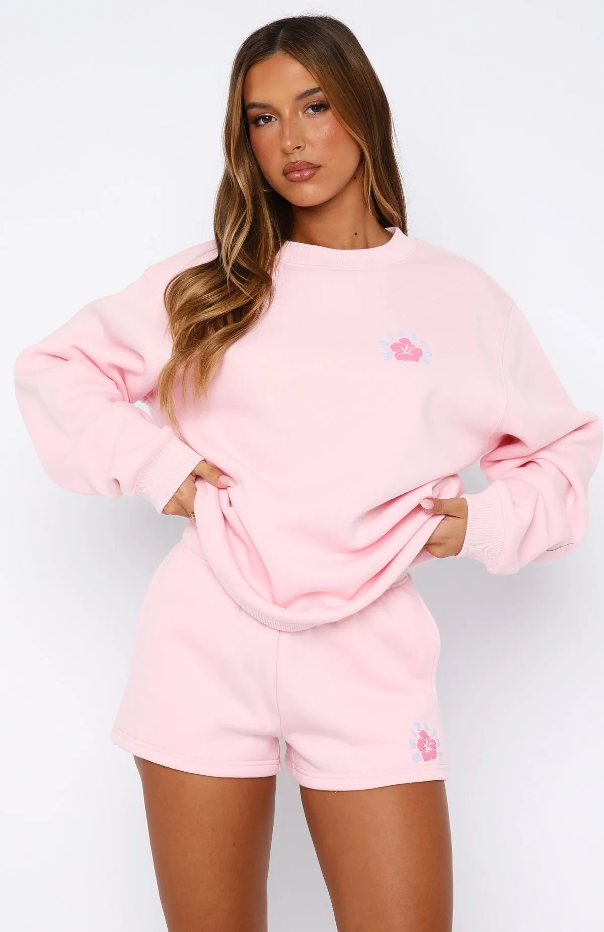 Keep Blooming Lounge Shorts Pink Contemporary Design
