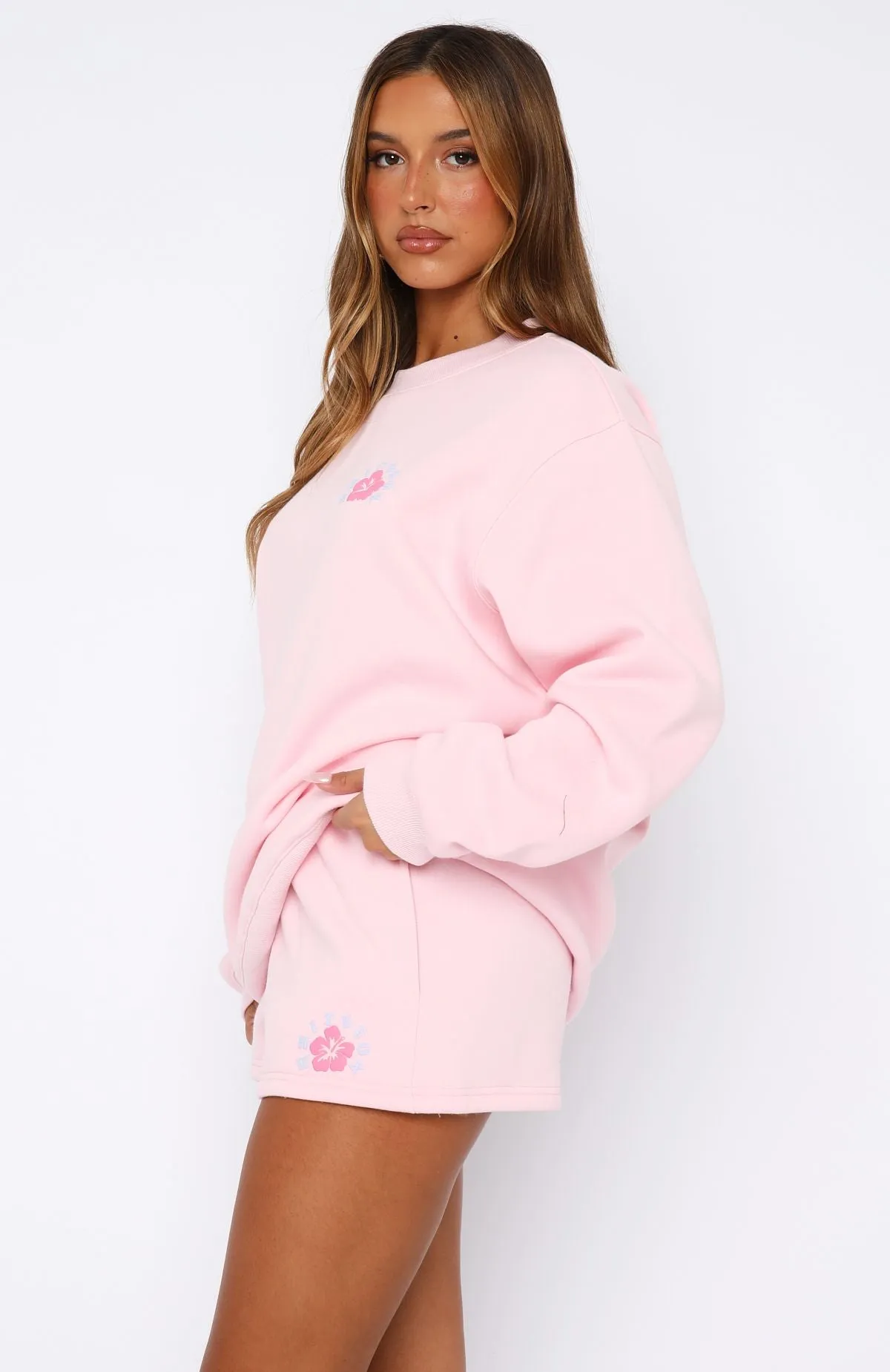 Keep Blooming Lounge Shorts Pink Contemporary Design