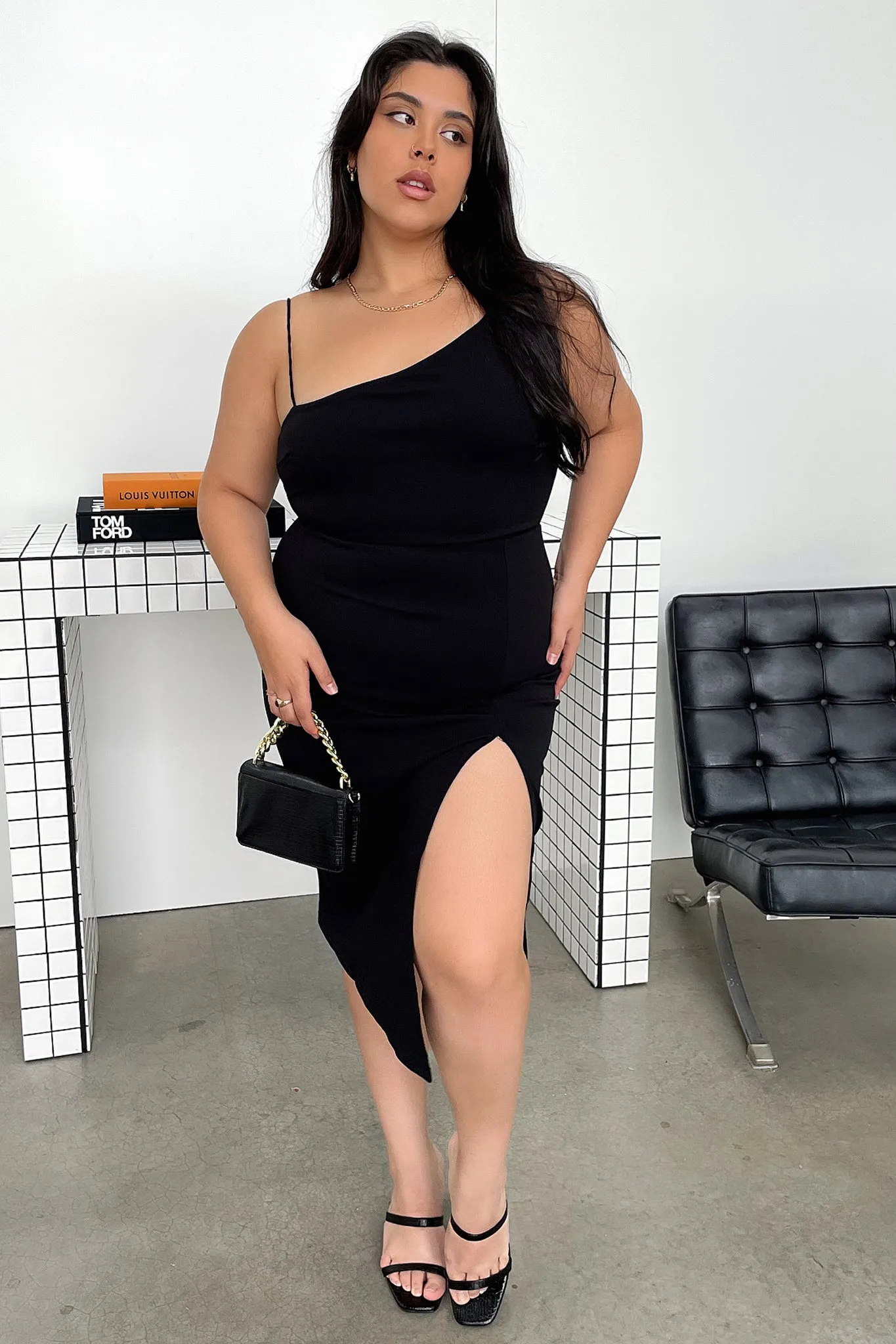 Knife Pleat Kira Mini Dress - Black
