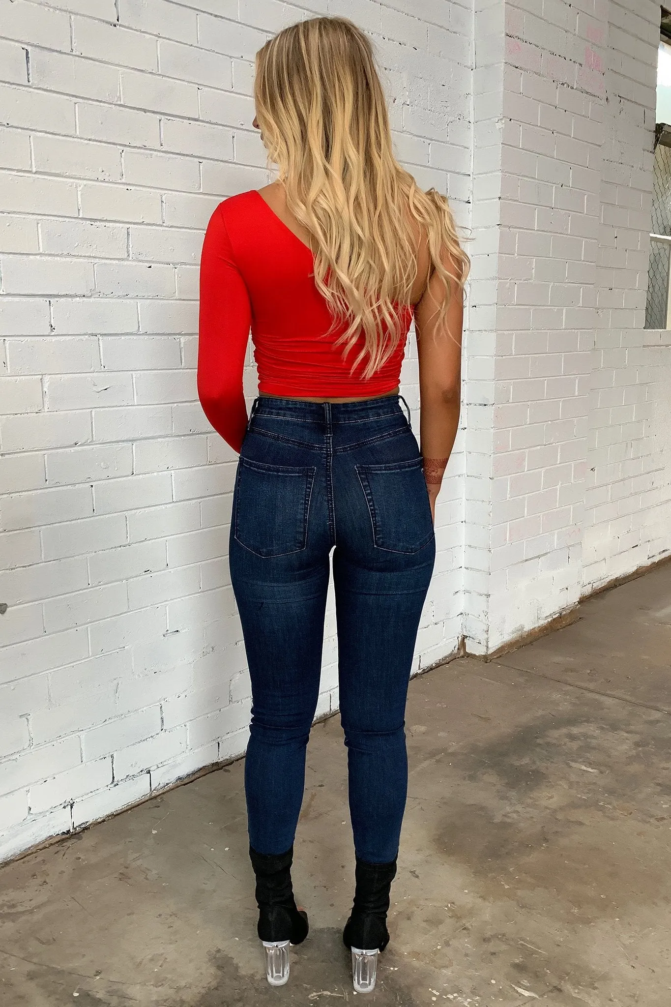 Lainie Skinny Leg Jeans - Dark Demin Vintage Trend