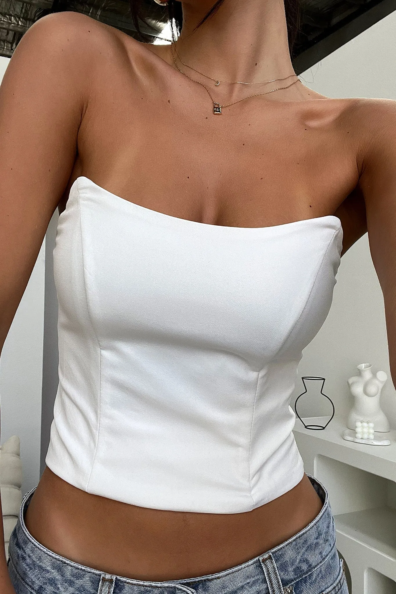 Lane Corset - White Non - toxic