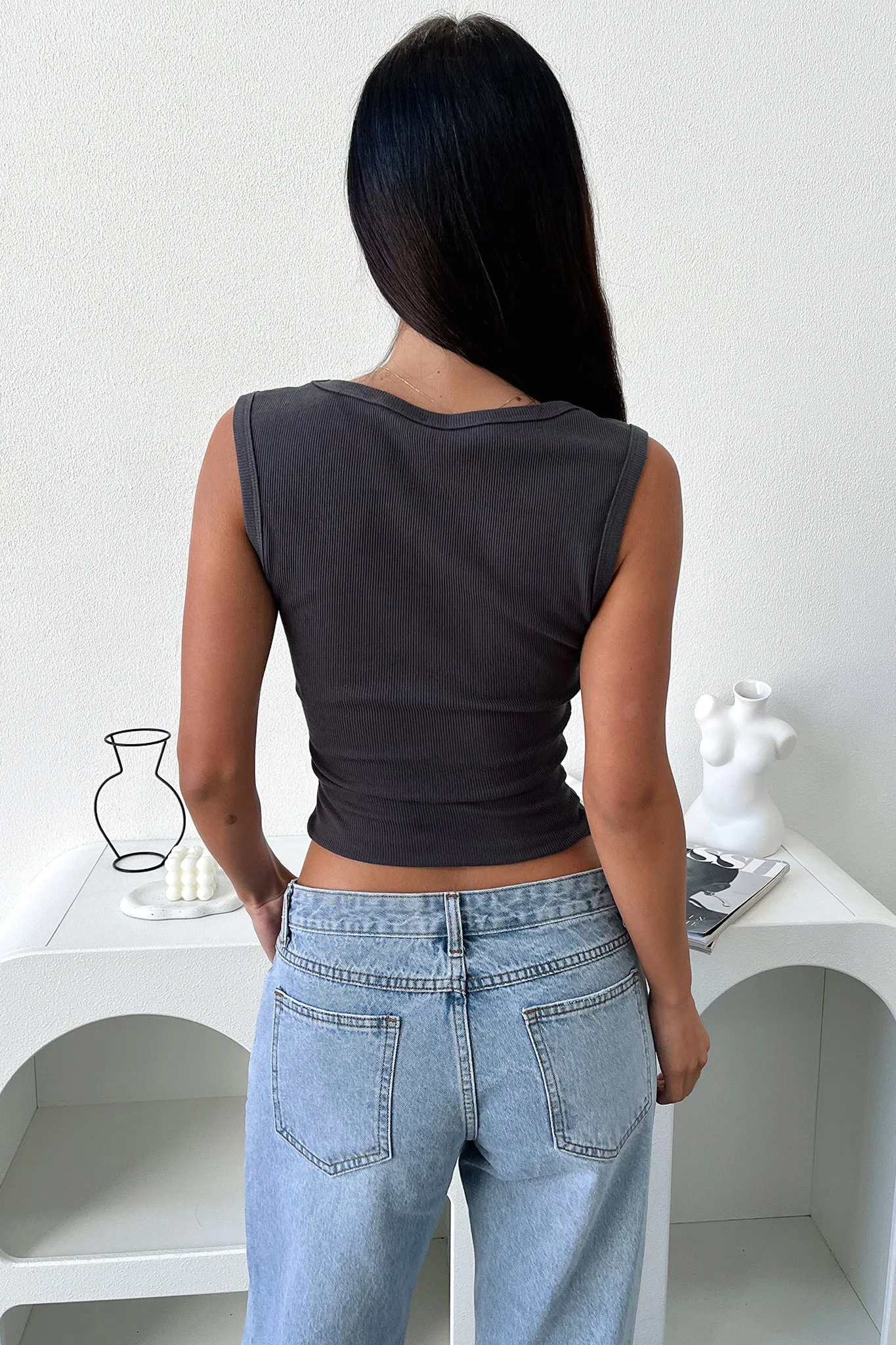 Leak proof design Kyana Singlet - Grey