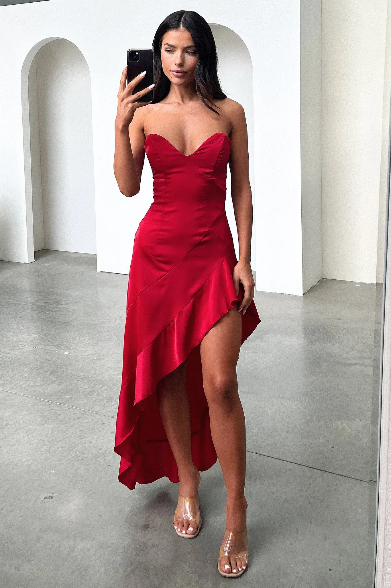 Leora Maxi Dress - Red Maxi Dress