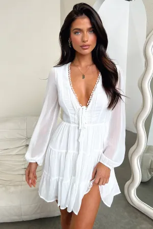 Shoot Ready Lexie Long Sleeve Dress - White