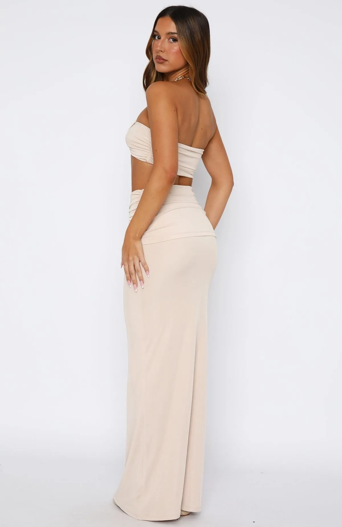 Lil Mermaid Maxi Skirt Latte Seam-Free Feel