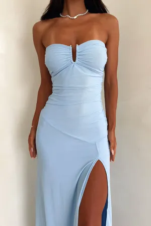 Golden Dune Party Ready Renesmee Strapless Maxi Dress - Blue