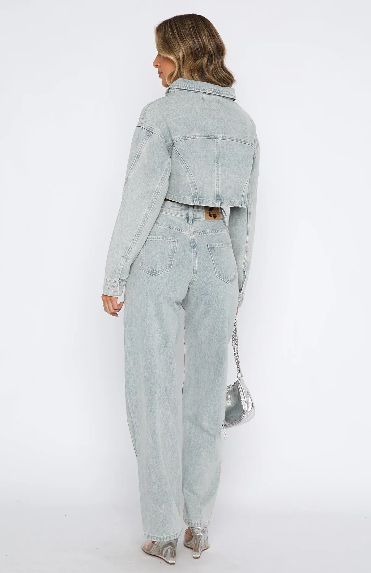 Long Sleek Did You Miss Me Mid Rise Straight Leg Denim Jeans Light Blue Acid Wash
