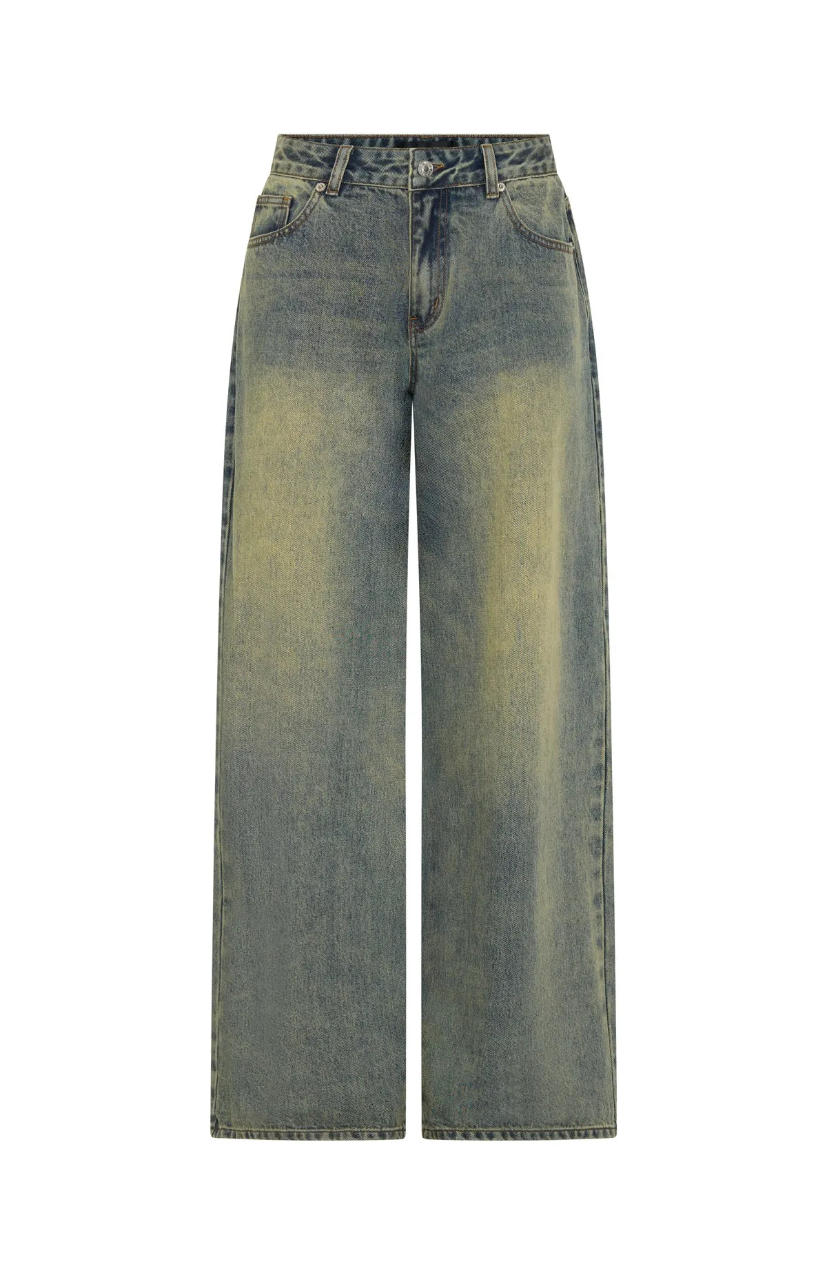 Loose Breathable Maeve Low Rise Wide Leg Jeans Sand