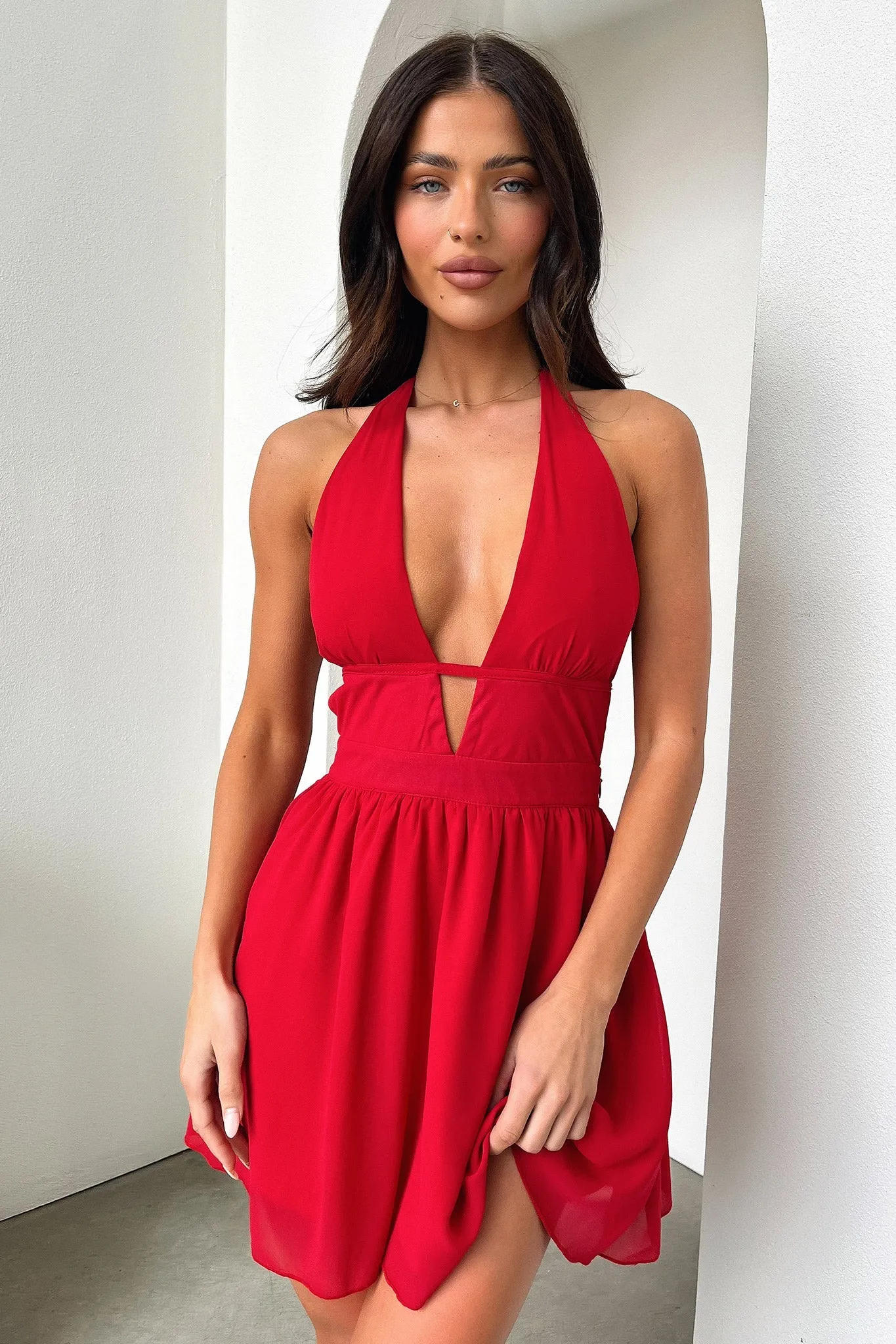 Loose Fit Kasia Dress - Red