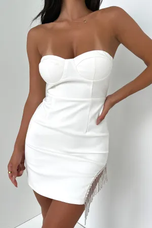 Lightweight and airy mini Playful evening dress Tonkin Dress - White