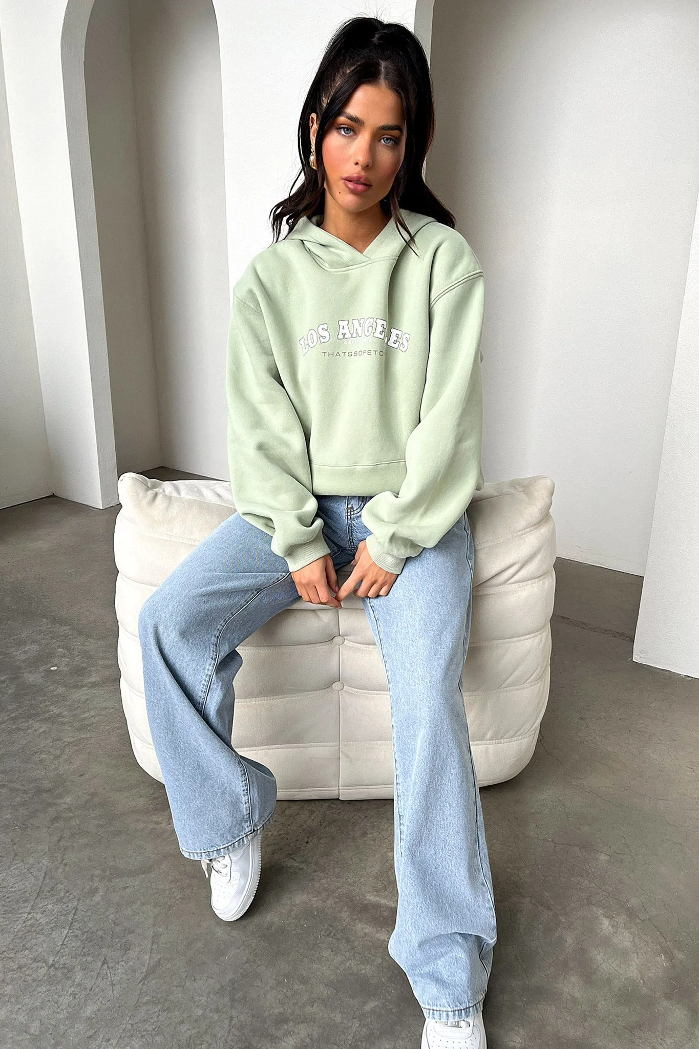 Los Angeles Hoodie - Sage Soft Edge