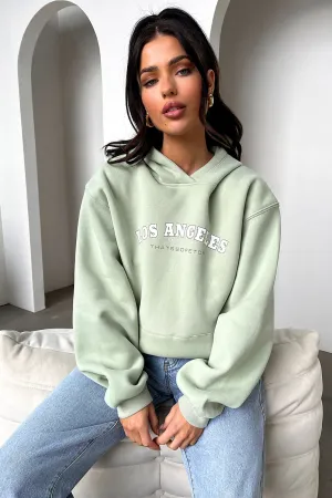 synthetic leather Los Angeles Hoodie - Sage