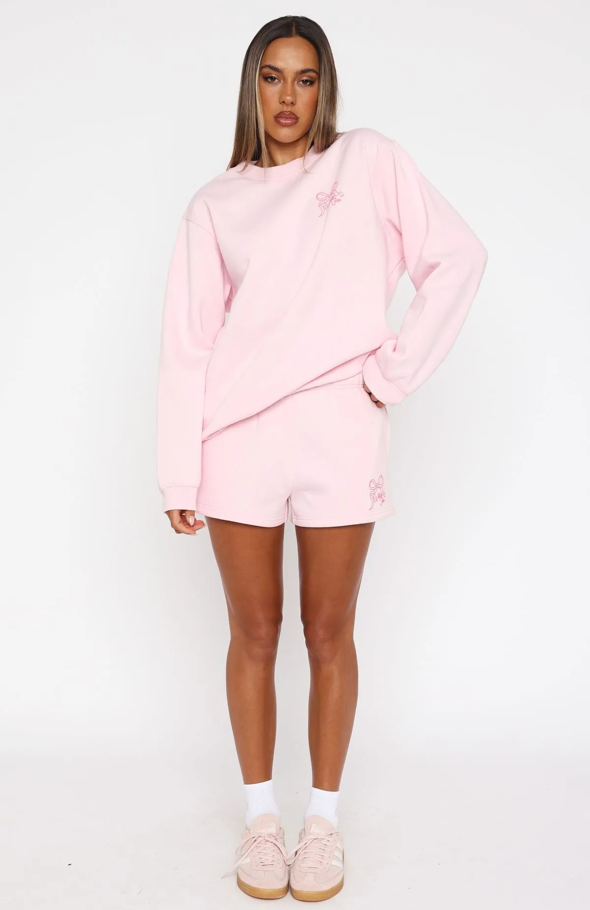 Love You Forever Lounge Shorts Pink Fine for Card Games