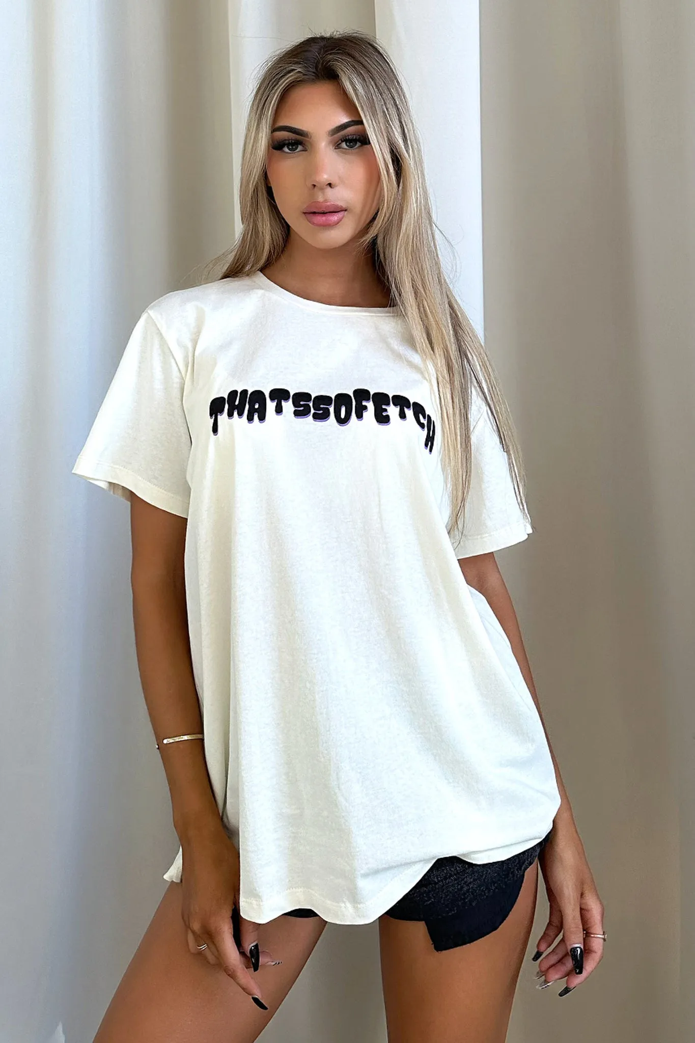 Low Down Tee - Cream Relaxed T-shirt