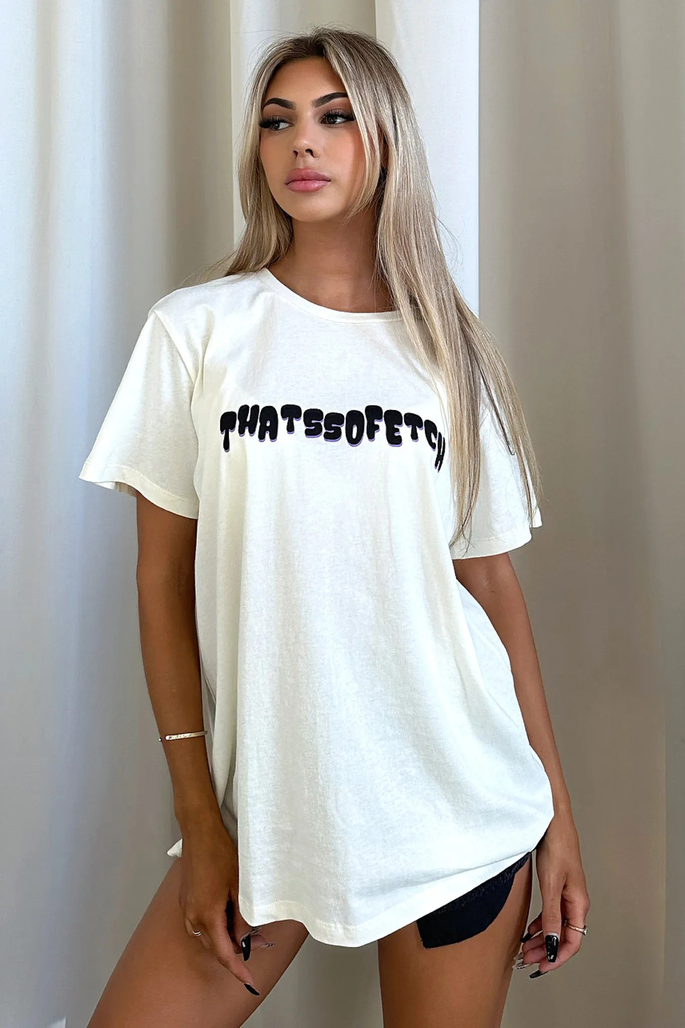 Low Down Tee - Cream Relaxed T-shirt