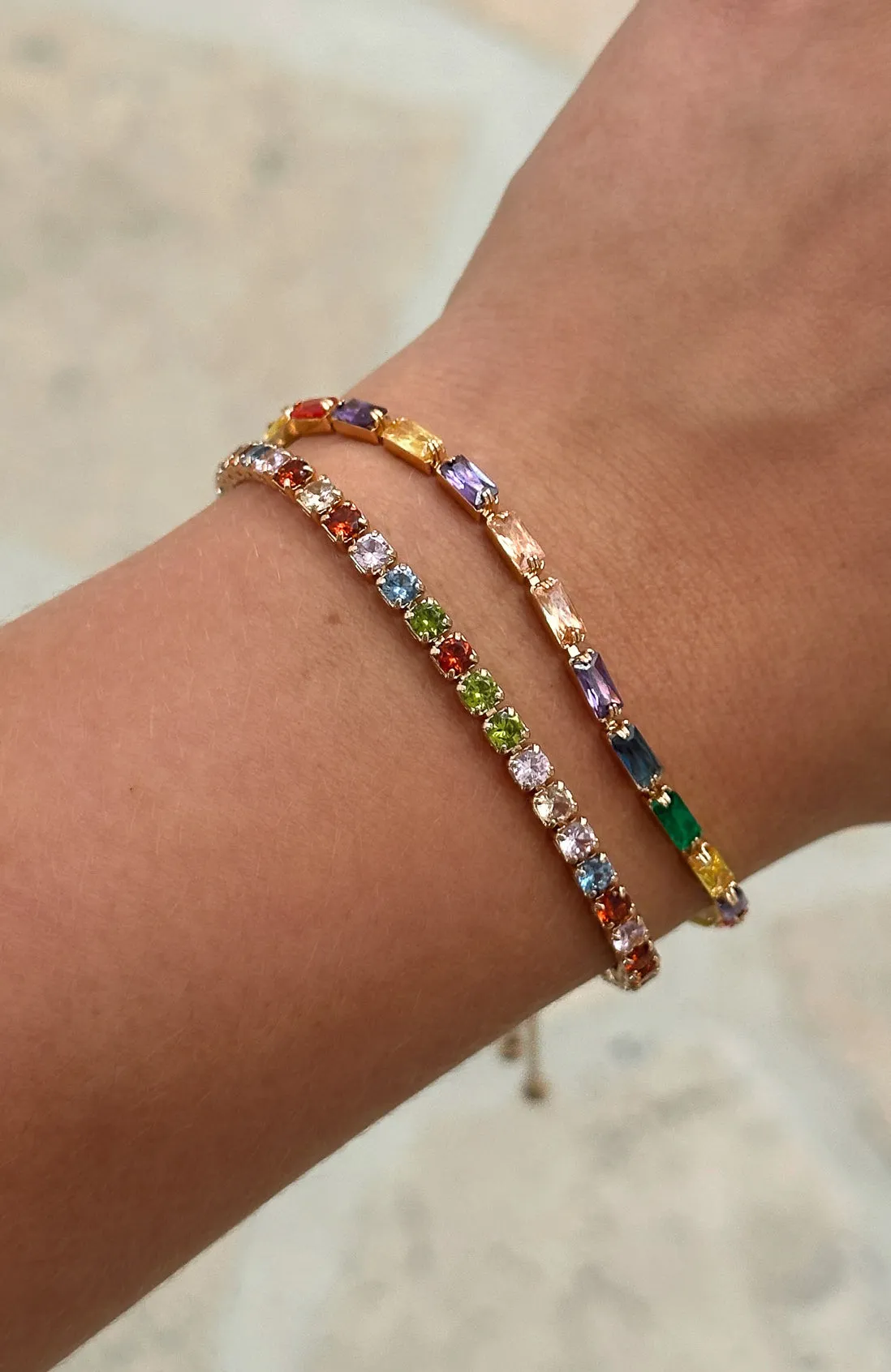 Hannah Bracelet Set Gold Classic gemstone rings High-end metal designs