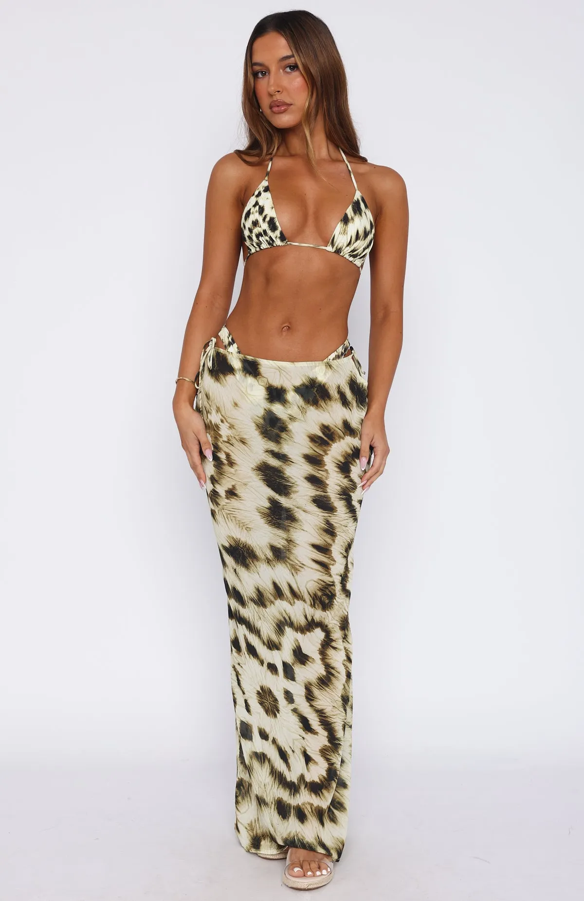 Luminous Maxi Skirt Gilded Touch Supportive Padding