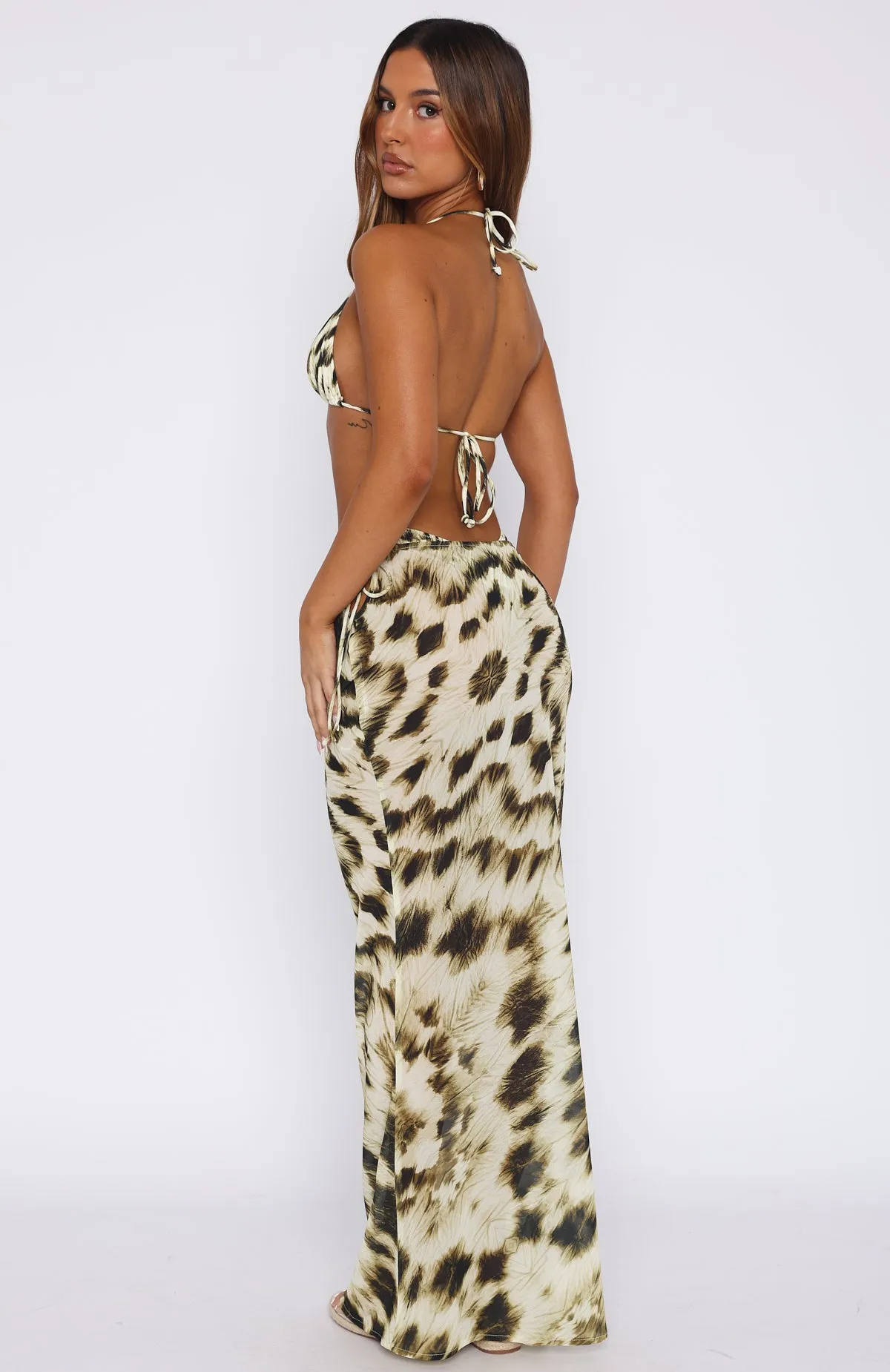 Luminous Maxi Skirt Gilded Touch Supportive Padding
