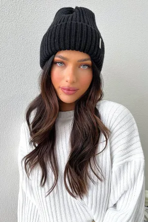 Stylish Headwear Luna Beanie - Black