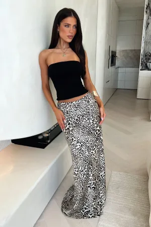Corduroy texture Daily Ease Malaika Maxi Skirt - Leopard