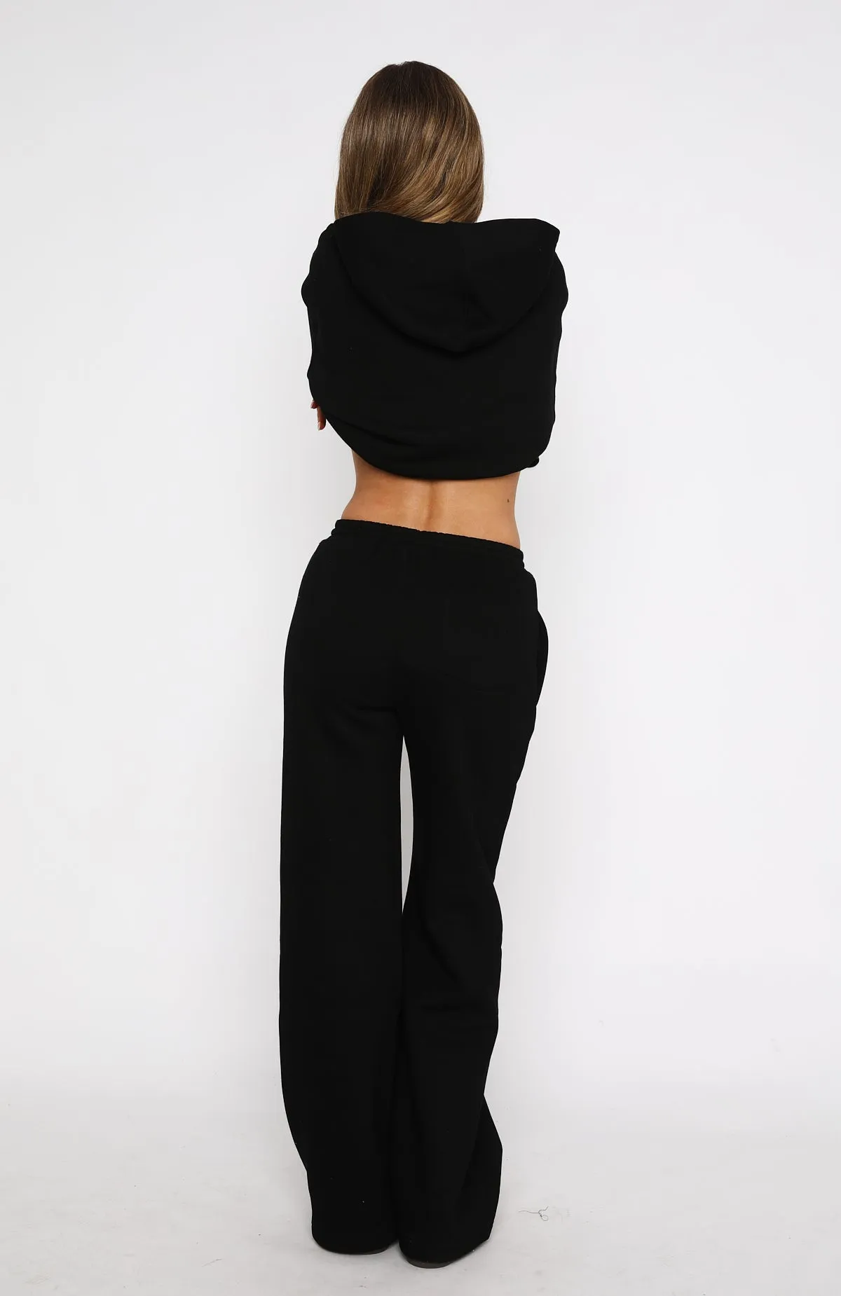 Match Your Words Wide Leg Sweatpants Black Daily Comfort