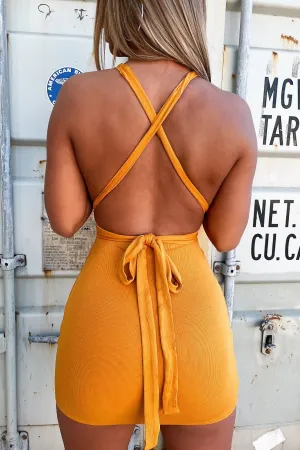 Lightweight Piece Classic Movement Medina Dress - Mustard