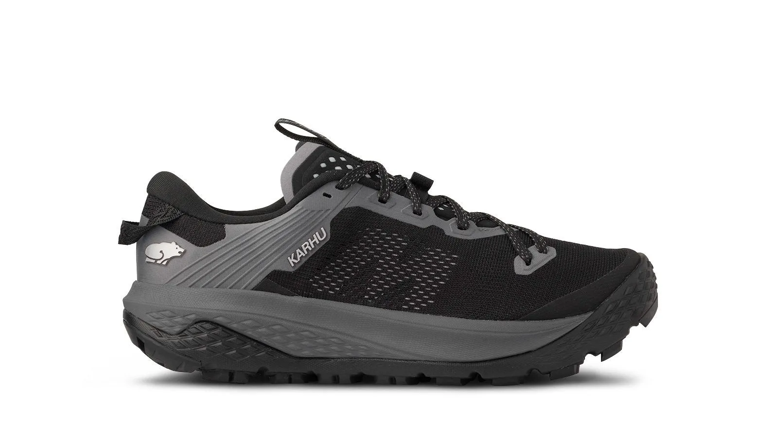 MEN'S IKONI TRAIL WR - BLACK / BLACK running in mountains