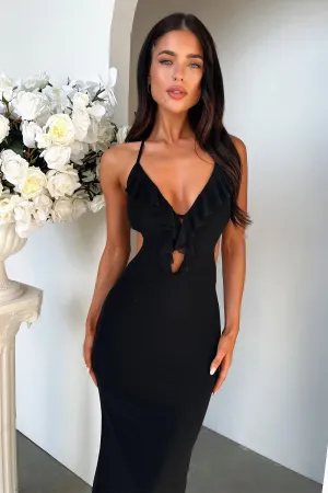 Zaric Maxi Dress - Black Lavender Glow