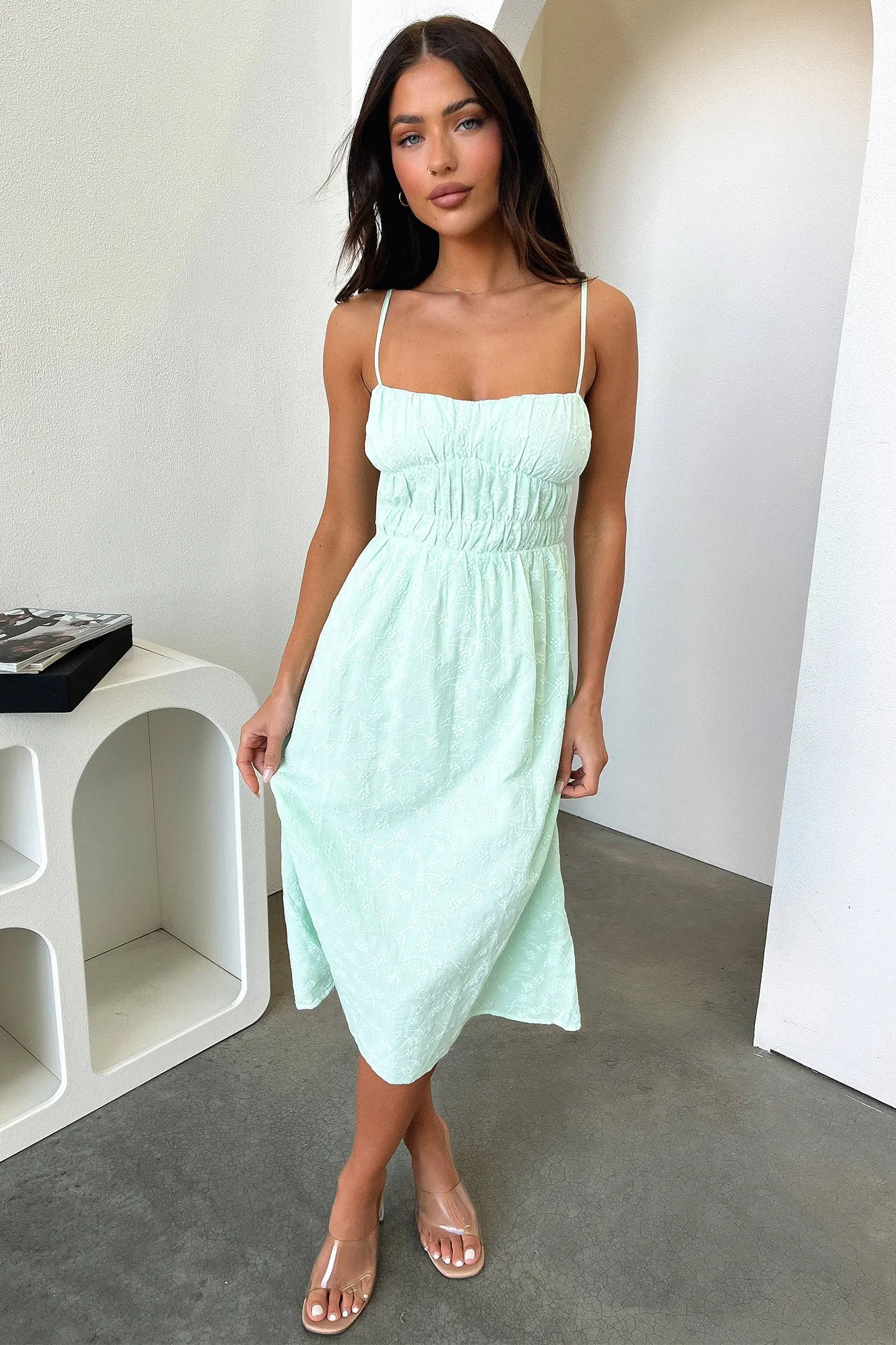 Mik Midi Dress - Sage Tall Frame Event Ready