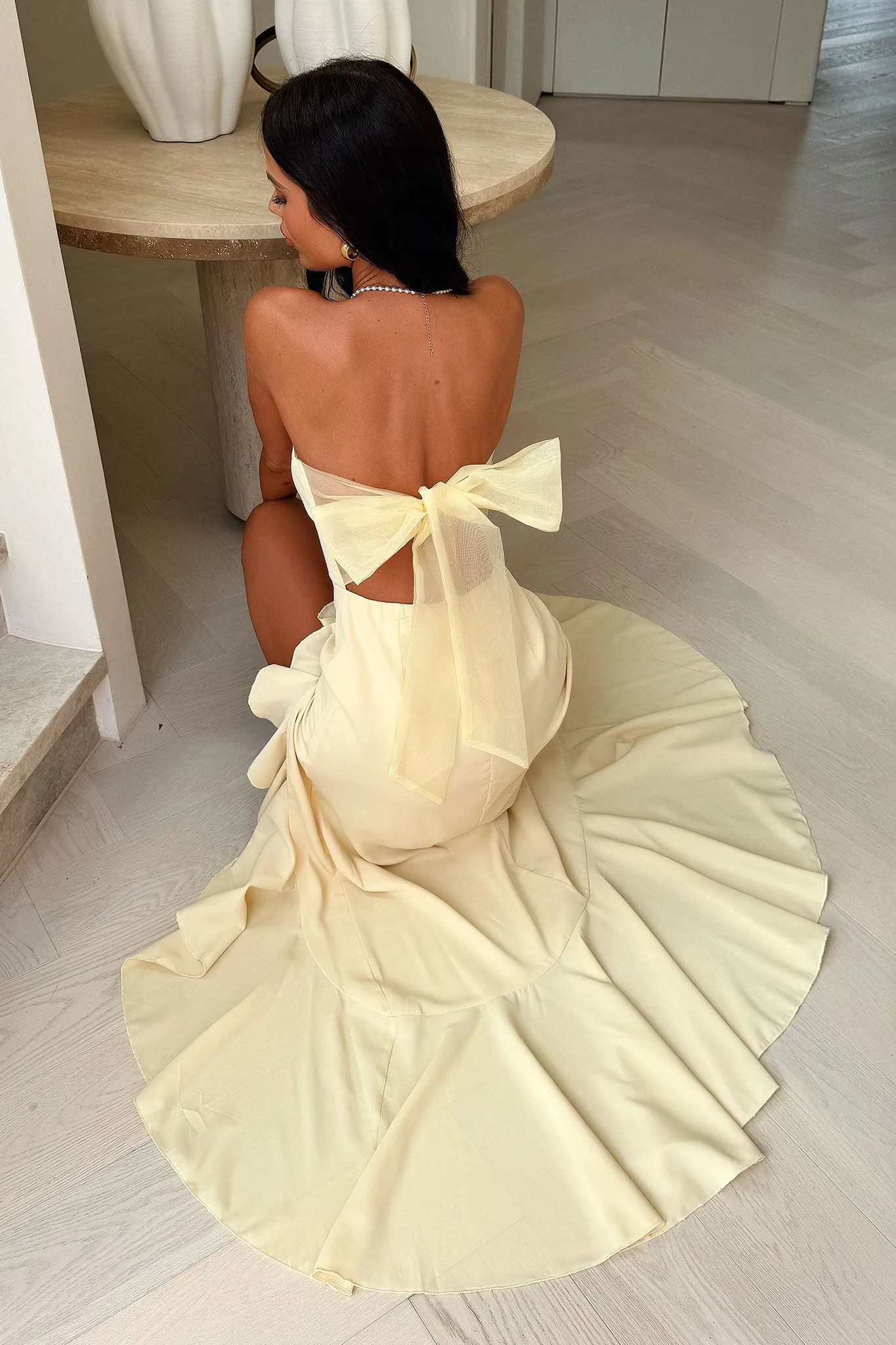 Milford Strapless Maxi Dress - Yellow Versatile Apparel