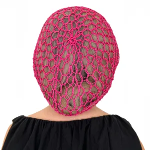 Checkered Style Vintage-Inspired Hair Snood  Retro Knit Hair Accessory
