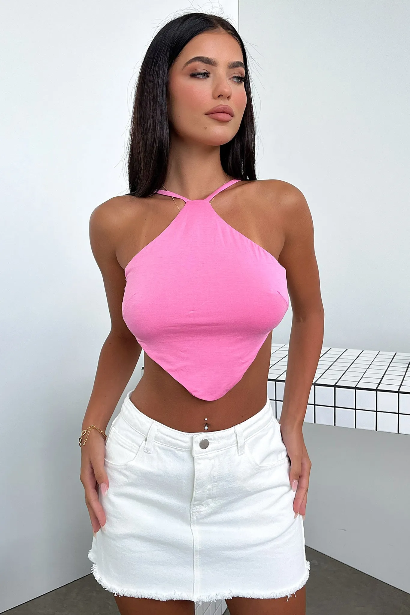 Miri Crop - Pink Essential Wear
