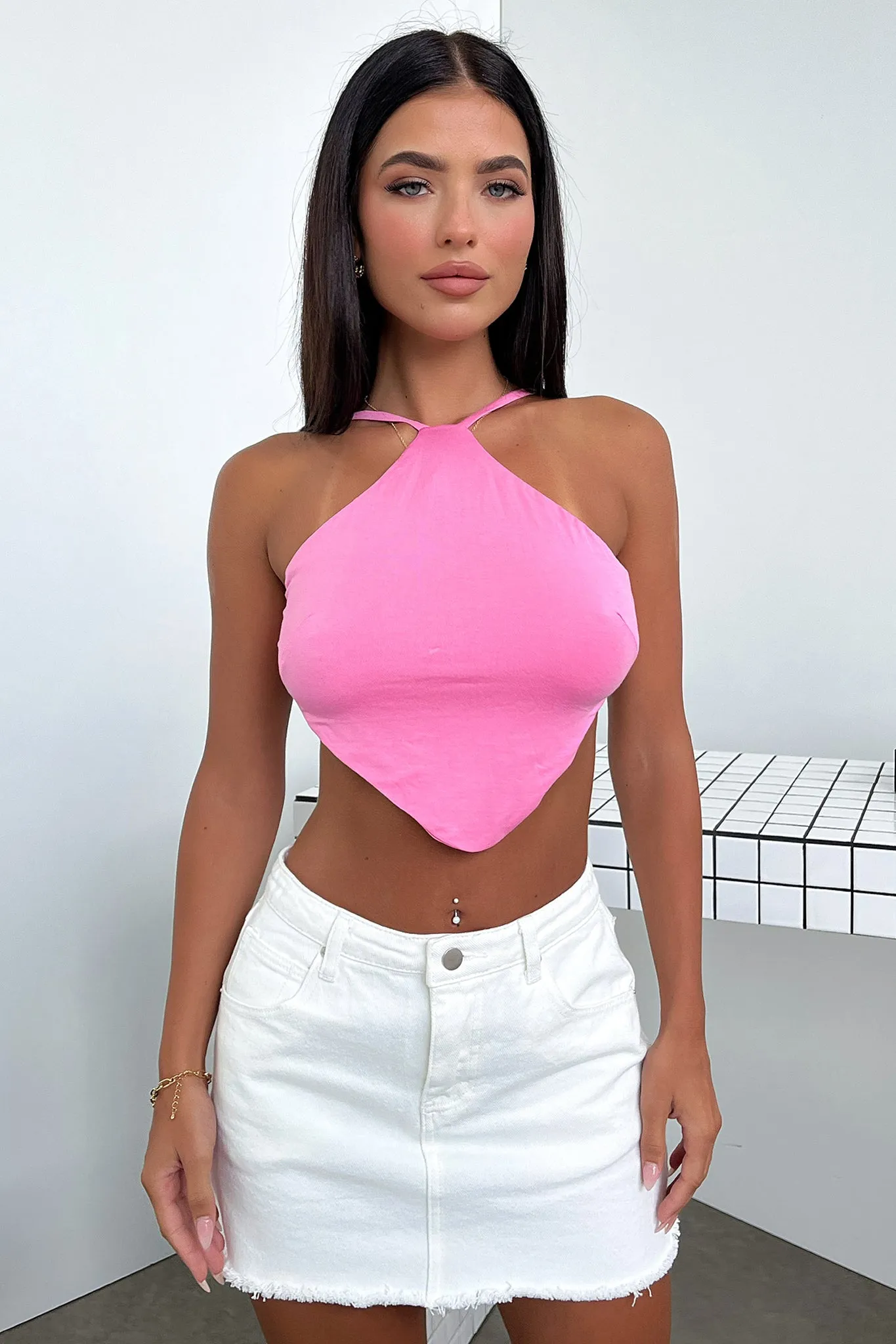 Miri Crop - Pink Essential Wear