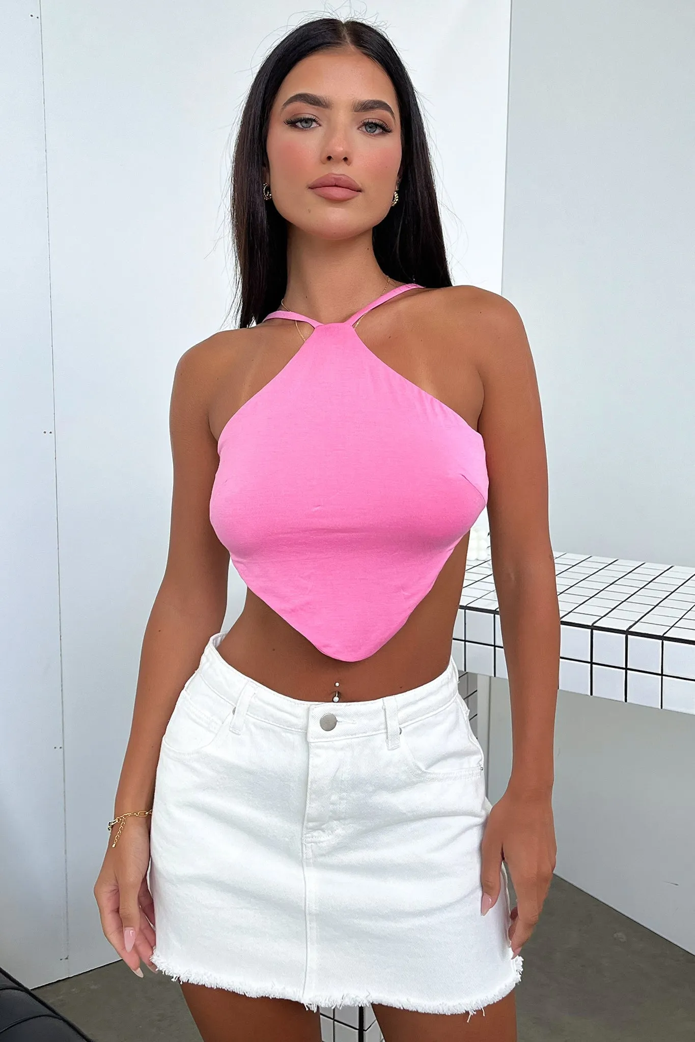 Miri Crop - Pink Essential Wear