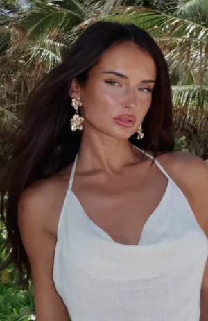 Elegant bridal jewellery Classic gemstone rings Moana Statement Earrings Gold